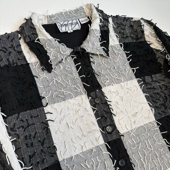 Vintage Silver Stream Buffalo Check Cropped Jacket - Picture 2 of 6